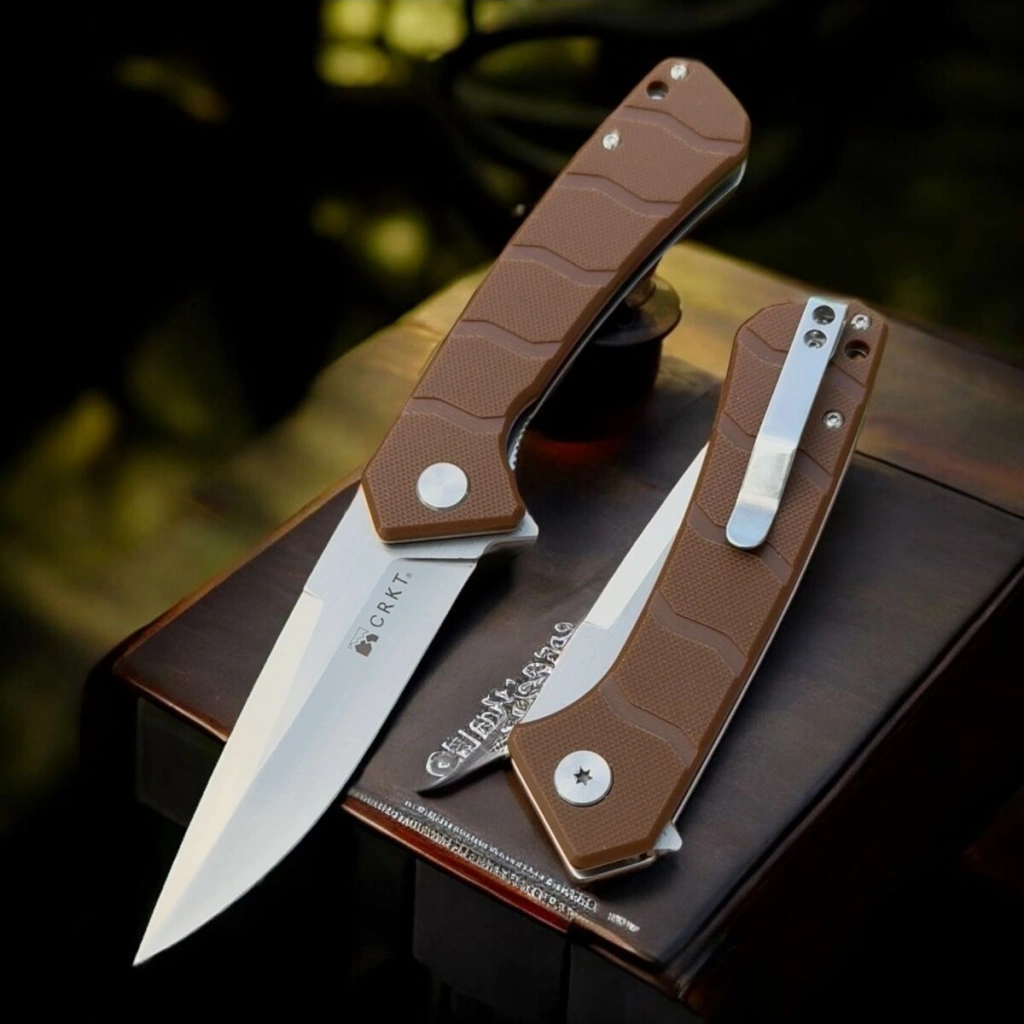 CRKT MİKA KABZE PASLANMAZ KAHVERENGİ ÇAKI 20CM