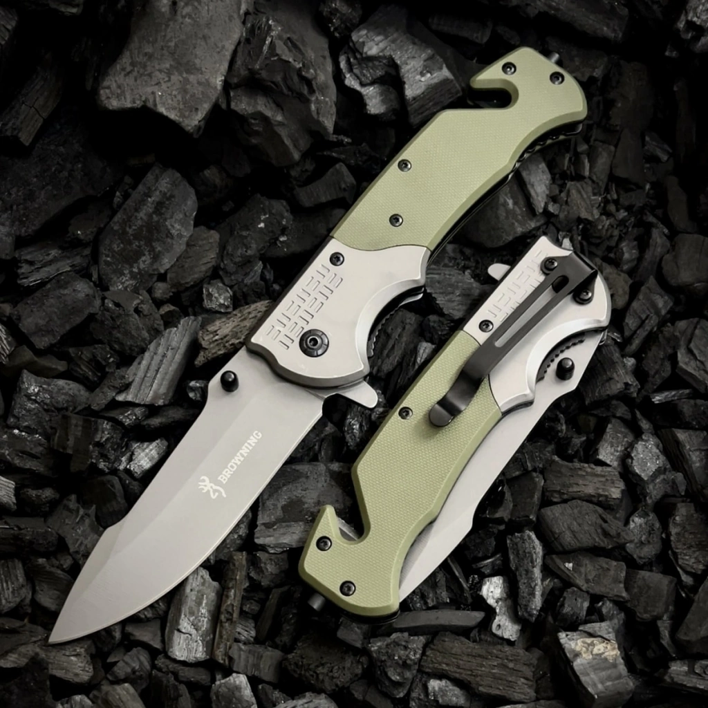 BROWNİNG YEŞİL KEMER KESMELİ KAMP ÇAKISI 21 CM