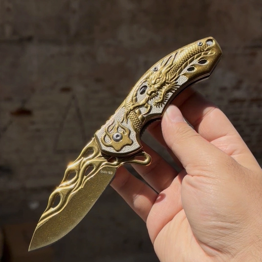 ES1010 Ejder Kabartmalı Çakı 20cm