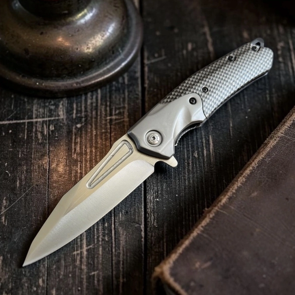 Karbon Detay 23cm Çelik Çakı