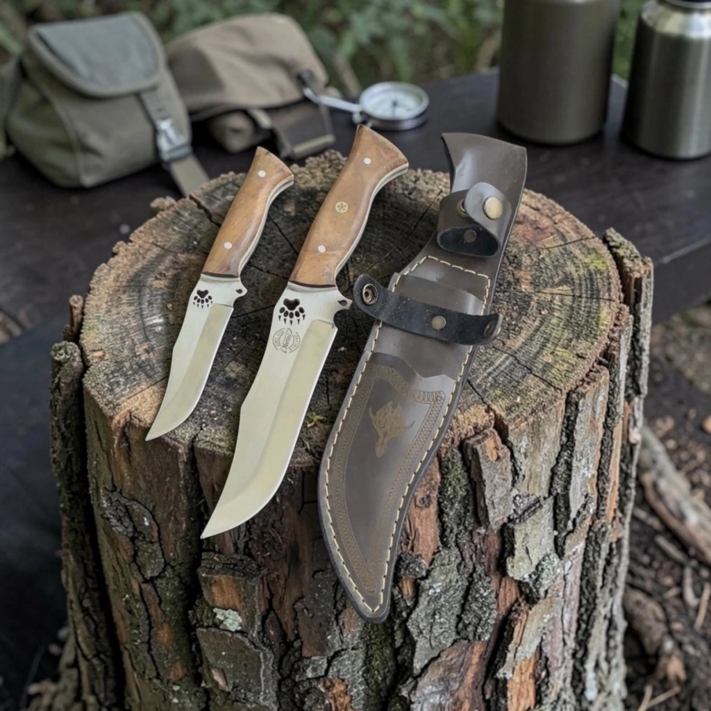 Babalı Oğullu 2adet Kamp Autdoor Bicak 24cm-16cm