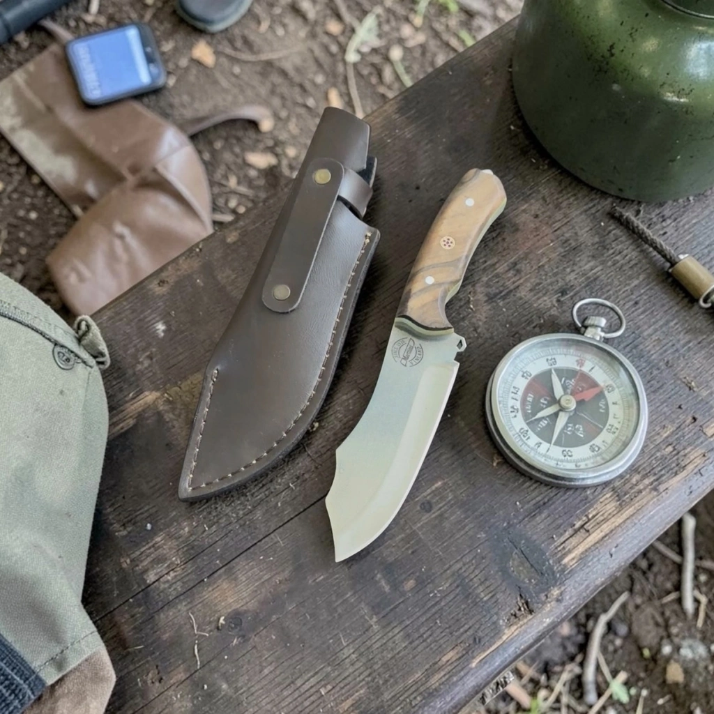 Satır Görünümlü Autdoor Bicak 20cm Kılıf Hediyeli