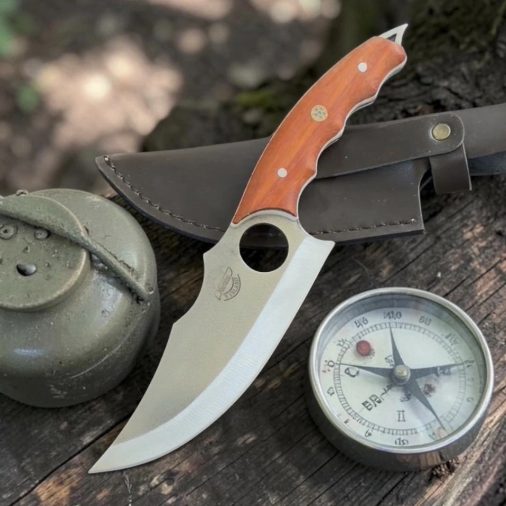 Ahsap Kabze Kılıflı 23cm Autdoor Bıçak