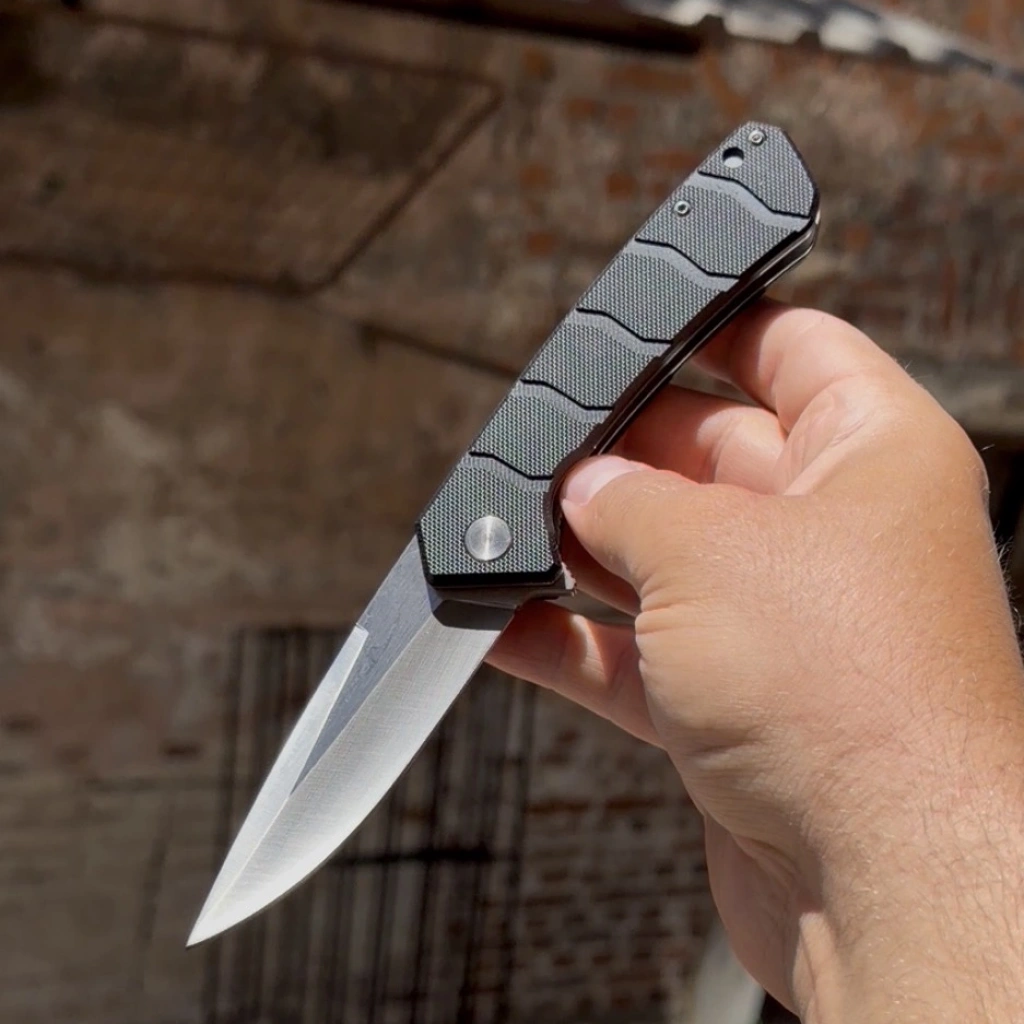 D2 ÇELİK / WD25 SİYAH MİKA KABZE KALİTELİ ÇELİK ÇAKI 21CM