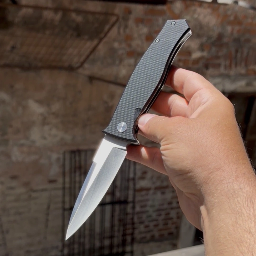 D2 ÇELİK / WD25 SİYAH MİKA KABZE KALİTELİ ÇELİK ÇAKI 21CM