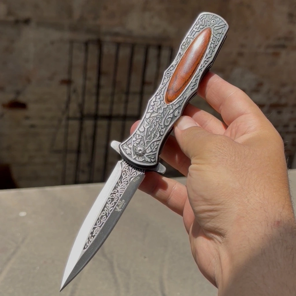 Haps Bugs JH19A Ahsap İşlemeli Sivri Çakı 21cm