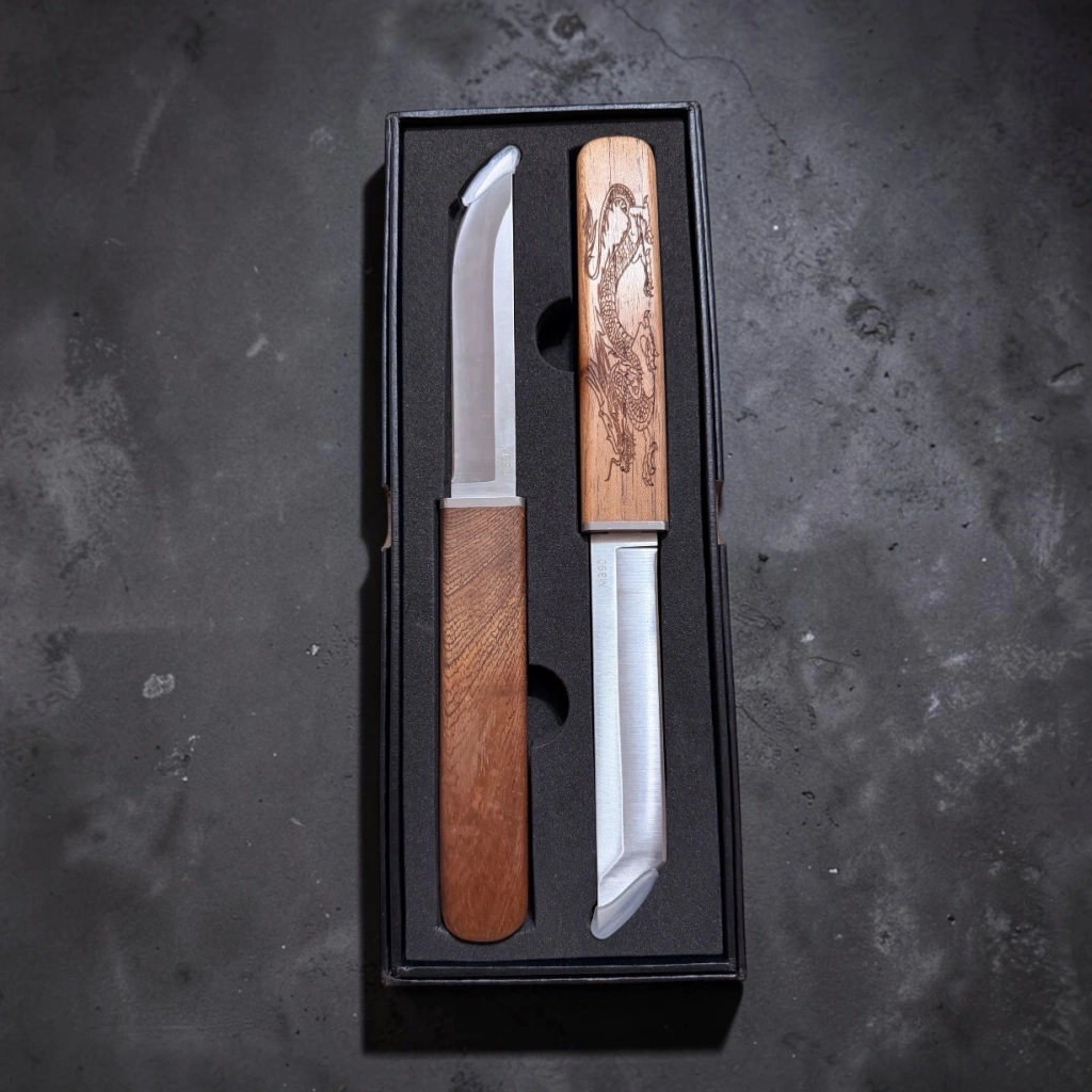 Japon Çeliği M390 Cift Bicak Ahsap Sap 20cm