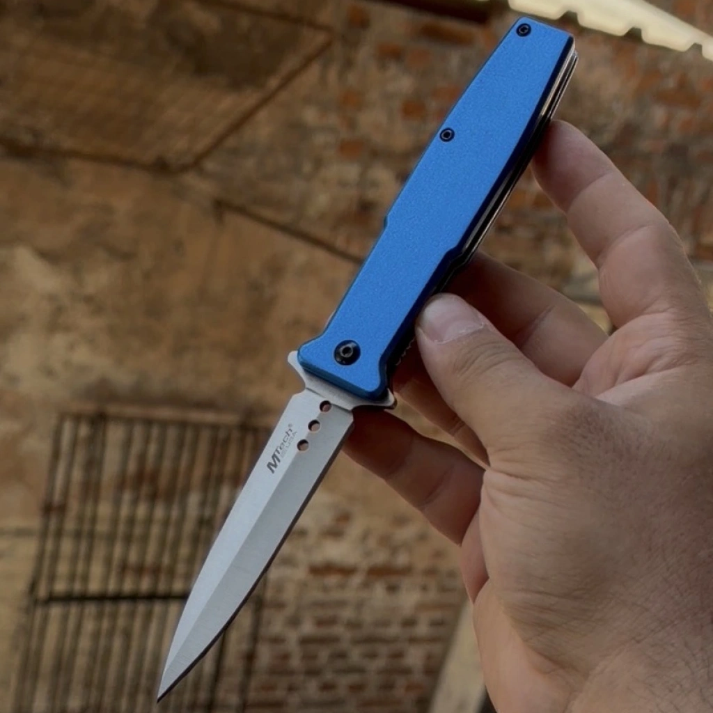 Mtech Mavi Sivri Delikli Çakı 21cm