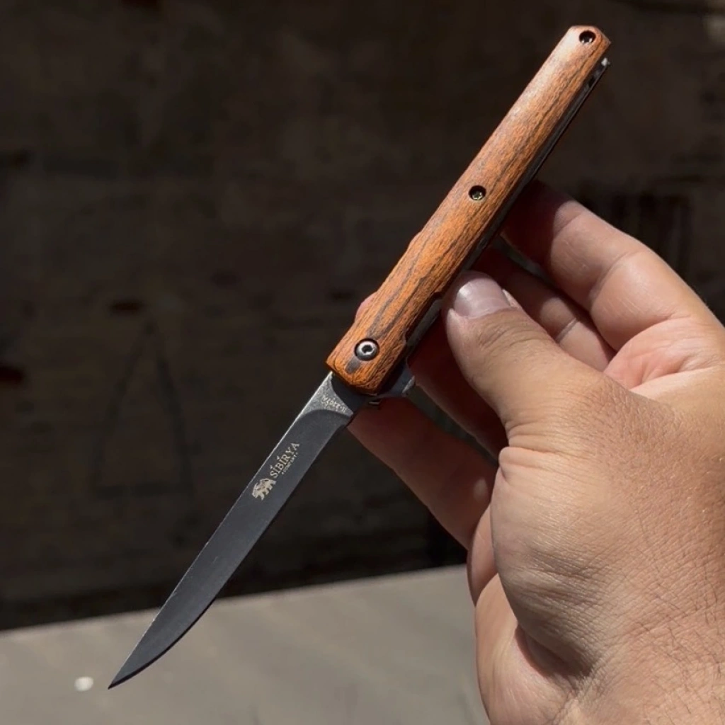 Sibirya 2207A 20cm Ahsap Beyefendi Çakısı Kılıf Hediyeli