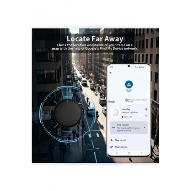 Airtag Android Konum Belirleme Akıllı Takip Cihazı Smart Finder Siyah