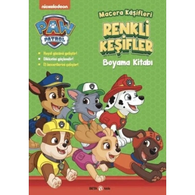 Paw Patrol Macera Kaşifleri Renkli Keşifler Boyama Kitabı