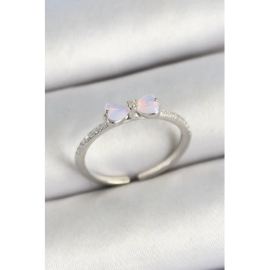 Pirinç Fiyonk Figürlü Zirkon Taşlı Gold Renk Ayarlanabilir Kadın Yüzük