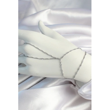 Pirinç Gümüş Renk Esnek Burgu Zincirli Şahmeran