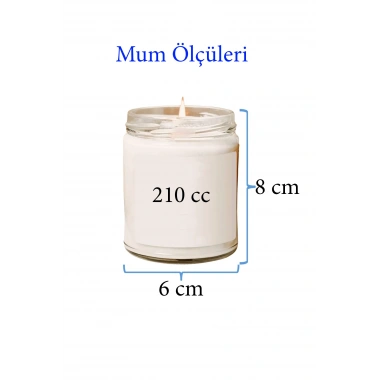 Premium Seri 2 Renk 2 Koku Sarı Kırmızı Beş Yıldız Kavanoz Mum 210 cc - RYL