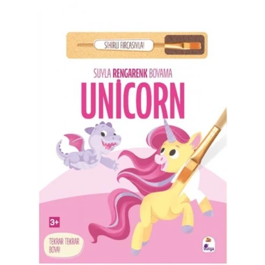 Suyla Rengarenk Boyama - Unicorn (Sihirli Fırçasıyla)