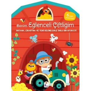 Benim Eğlenceli Çiftliğim-Boyama,Çıkartma ve Yeni Kelimelerle Dolu Bir Oyun Evi(6 Sayfa Çıkartma)