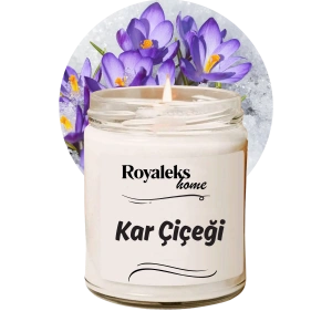 Doğal Özel Seri Kokulu Dekoratif Kavanoz Mum 210 cc - Kar Çiçeği - RYL