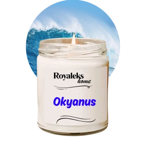 Doğal Özel Seri Kokulu Dekoratif Kavanoz Mum 210 cc - Okyanus Esansı - RYL