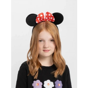 Kırmızı Fiyonklu Minnie Mouse Taç Fare Tacı Kafa Bandı