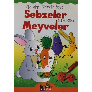 Noktaları Birleştir Boya - Sebzeler Meyveler