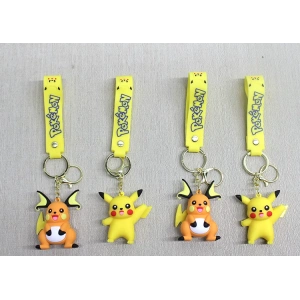 Pikachu Raichu Silikon Anahtarlık
