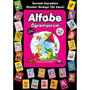 Stickerlı 3+4 Yaş Alfabe Öğreniyorum