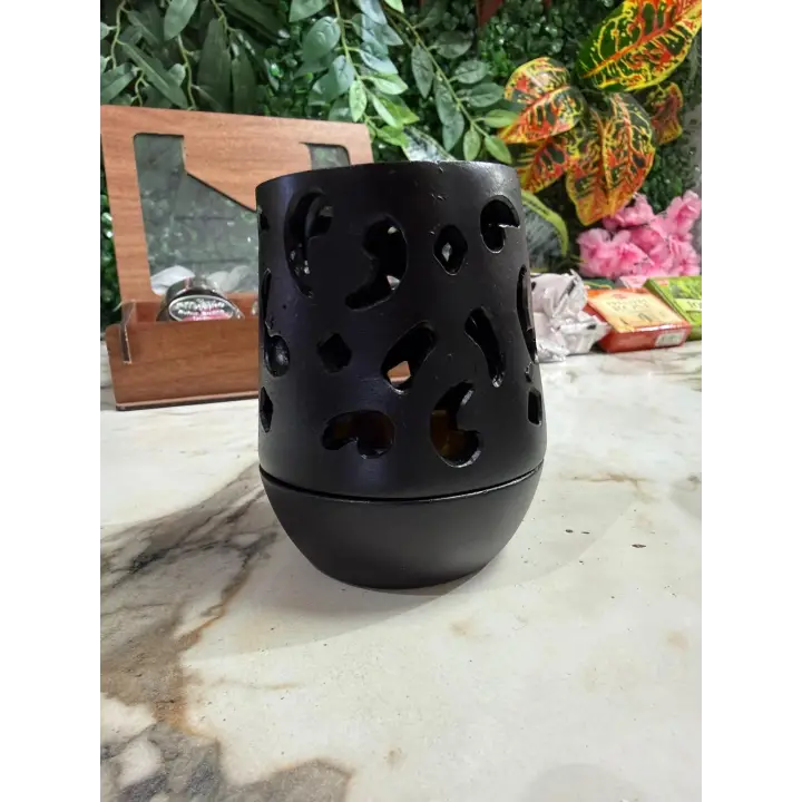 Seramik Dekoratif Oyma Desenli Bahurluk - Konik Tütsülük