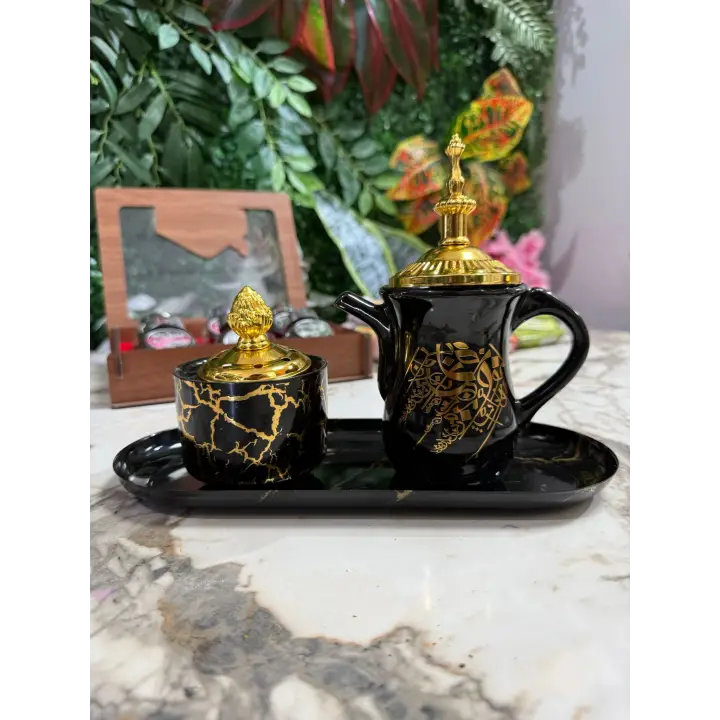 Seramik Demlik Görünümlü Bahur - Konik Tütsülük