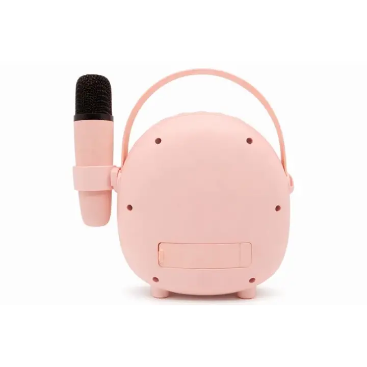 Retro Tasarımlı Bluetooth Karaoke Mikrofon ve Ahşap Tripodlu –Kedi Desenli