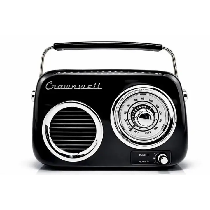 Retro Tasarımlı Bluetooth FM Radyo Mint Siyah