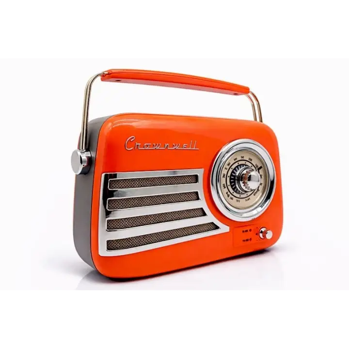 Retro Tasarımlı Bluetooth FM Radyo Mint Turuncu