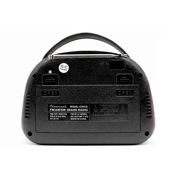 Crownwell Taşınabilir Bluetooth Retro Radyo Arizona Serisi Krem