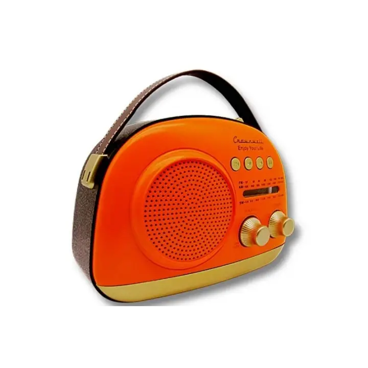 Crownwell Taşınabilir Bluetooth Retro Radyo Arizona Serisi / Orange
