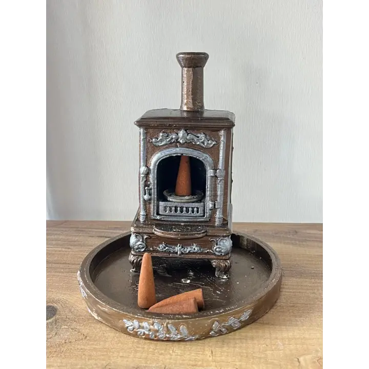 Soba Tütsülük (Dekoratif Alt Tabaklı Model) Kahverengi