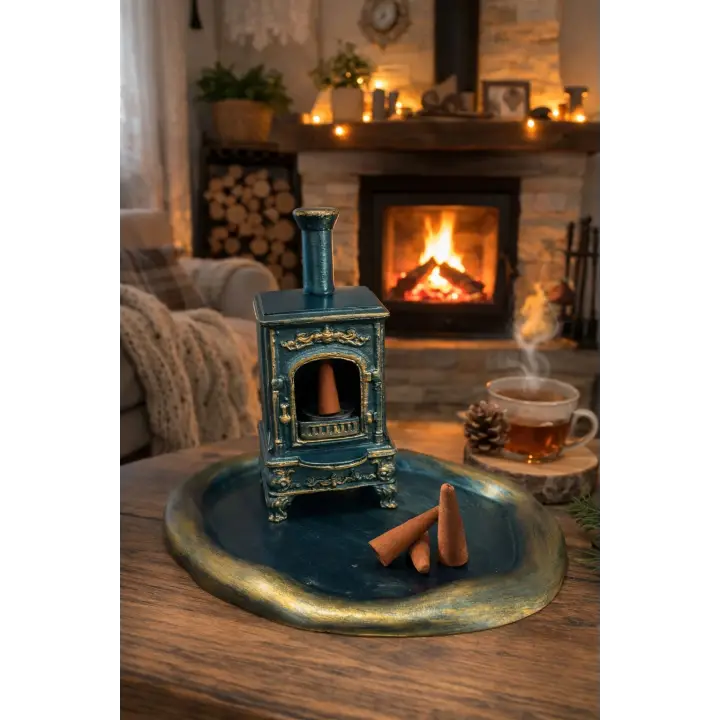 Soba Tütsülük (Dekoratif Alt Tabaklı Model) Yeşil