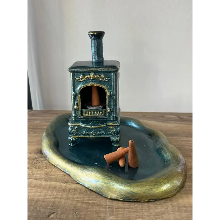 Soba Tütsülük (Dekoratif Alt Tabaklı Model) Yeşil