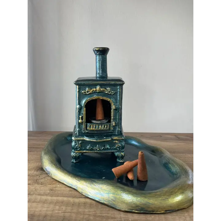 Soba Tütsülük (Dekoratif Alt Tabaklı Model) Yeşil