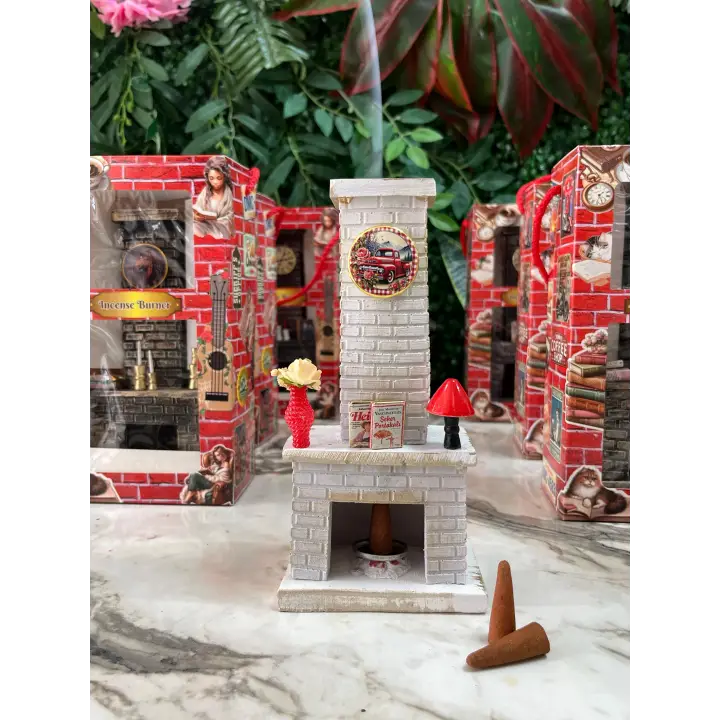 Polyester İnce Ayrıntılı Şömine Tütsülük