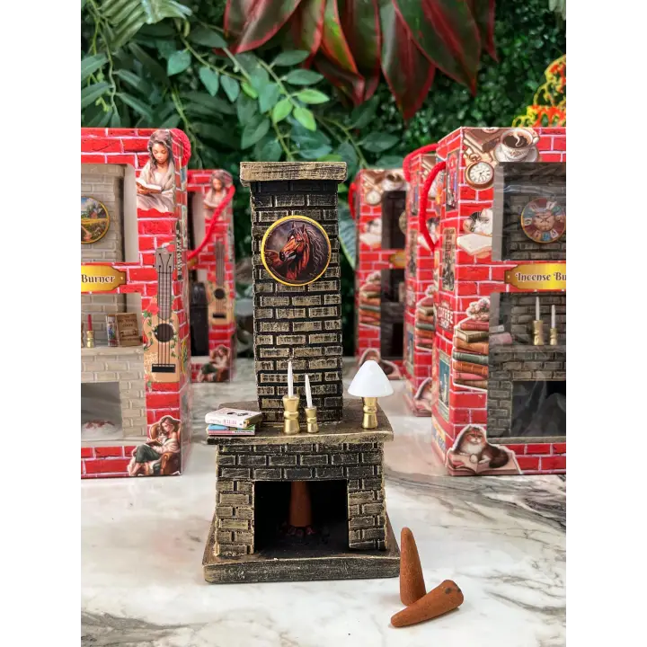 Polyester İnce Ayrıntılı Şömine Tütsülük