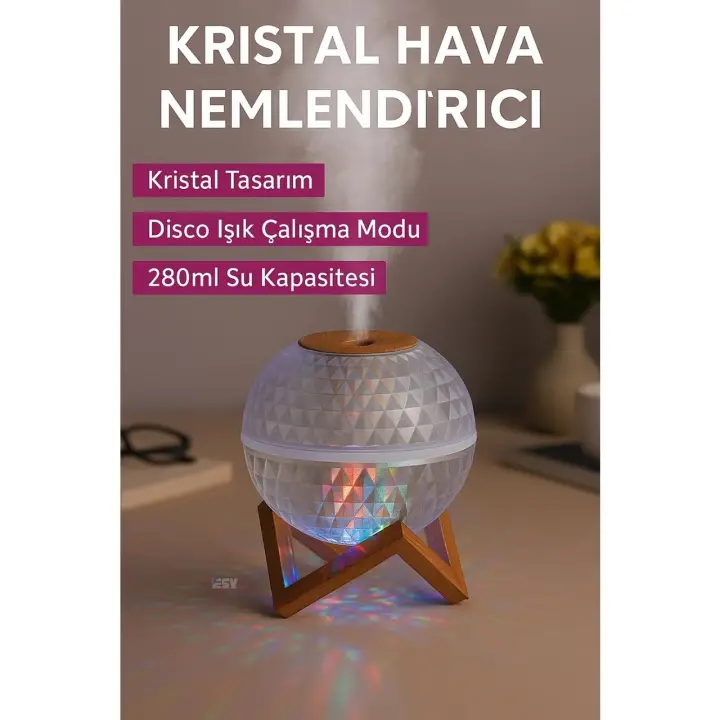 Kristal Disko Topu Hava Nemlendirici