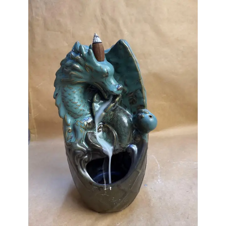 Seramik Ejderha Çift Taraflı Tütsülük