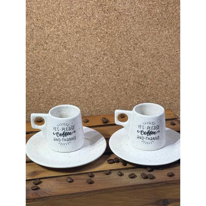 Seramik Granit Paris 110 Ml Türk Kahvesi, Espresso Fincanı 2 Adet