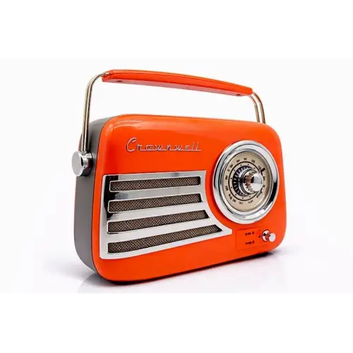 Retro Tasarımlı Bluetooth FM Radyo Mint Turuncu