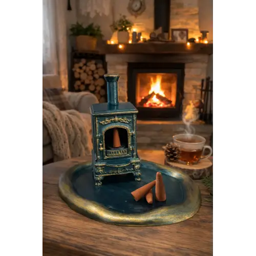 Soba Tütsülük (Dekoratif Alt Tabaklı Model) Yeşil