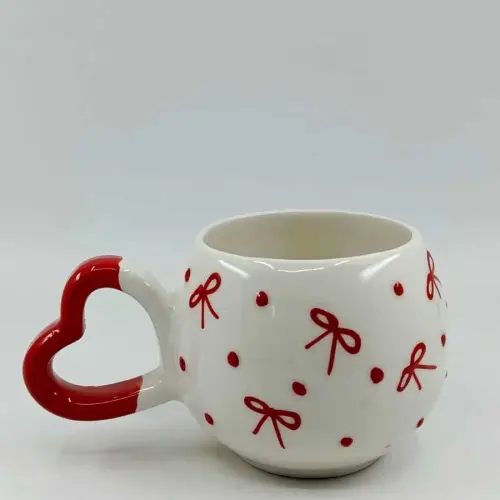 Kalp Kupa (Kırmızı - Fiyonklu)