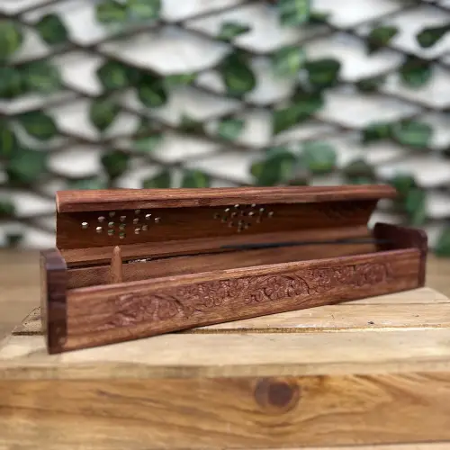 Ahşap İşlemeli Büyük Tabut Tütsülük