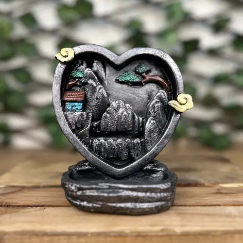 Kalp Pano Tütsülük Gri