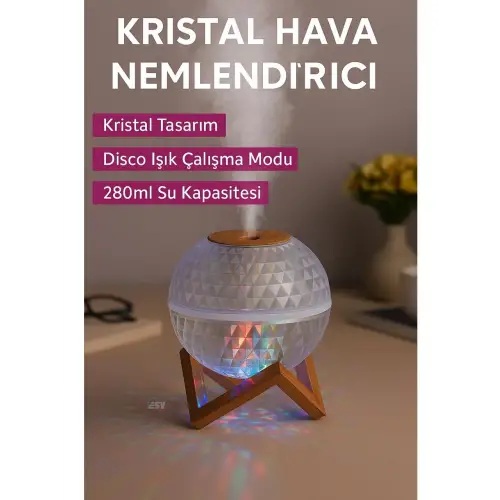 Kristal Disko Topu Hava Nemlendirici