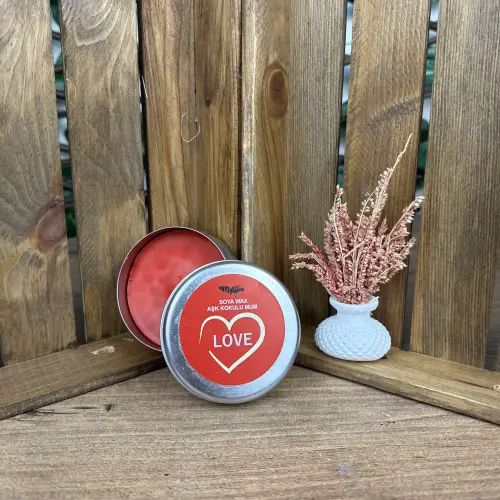 Love (Aşk) Kokulu Teneke Mum