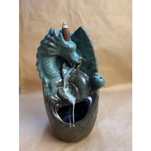 Seramik Ejderha Çift Taraflı Tütsülük